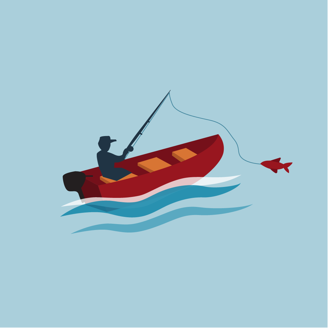 icon of guy fishing from a boat